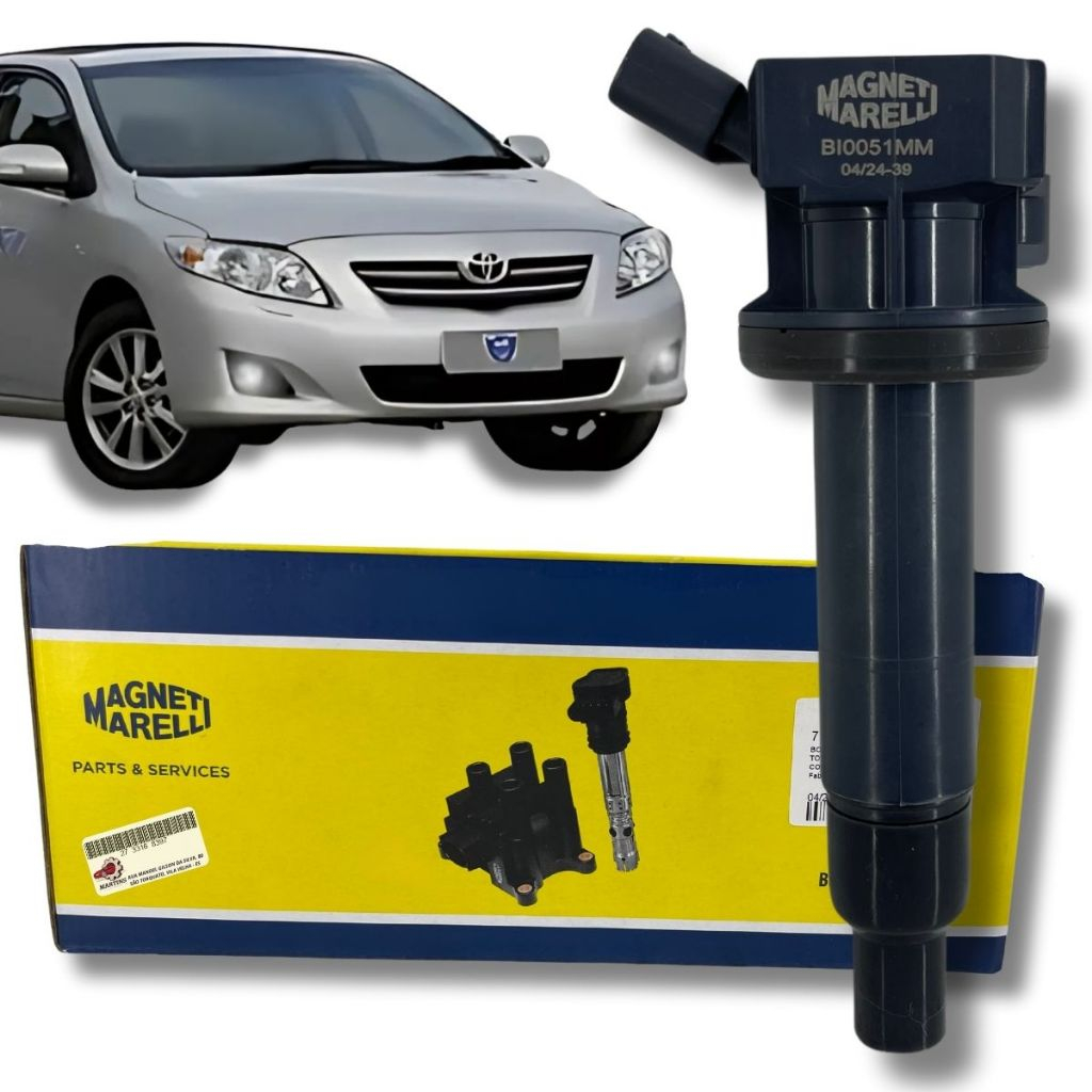 Bobina de Ignição - Toyota Corolla 2002 2003 2004 2005 2006 2007 2008 Magneti Marelli em Oferta na Shopee