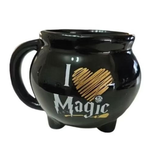 Caneca Caldeirão 3D Magia Harry Potter porcelana 450ml