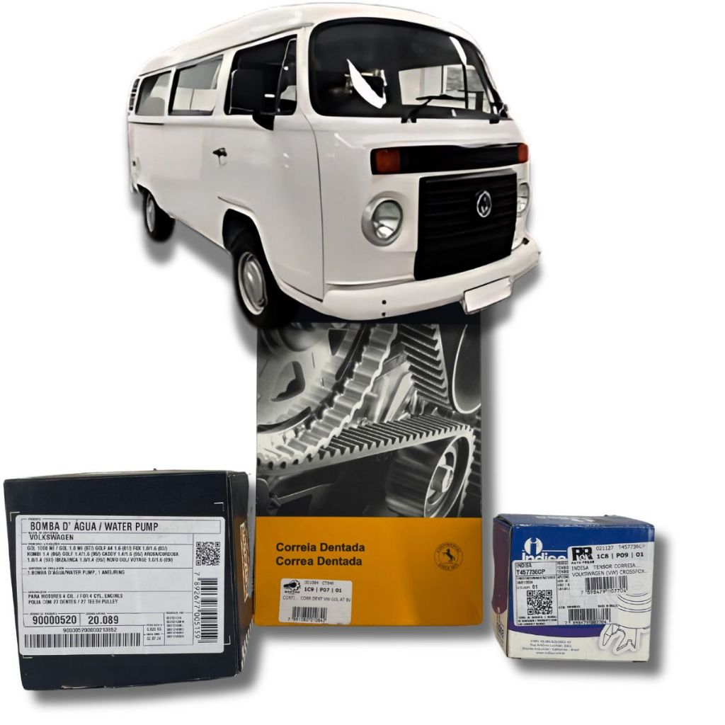 Correia Dentada Tensor e Bomba D'água - Kombi 1.4 8V Power em Oferta na Shopee
