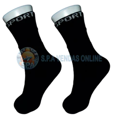 kit de 24 a 3 pares meia SPORT PRETA 100% algodão grossa alta qualidade cano longo