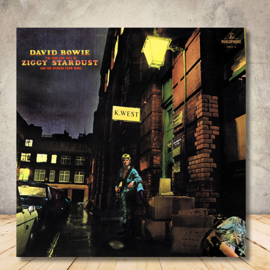 Quadro Placa Decorativa David Bowie The Rise and Fall of Ziggy Stardust Albuns Rock 30x30cm 20x20cm