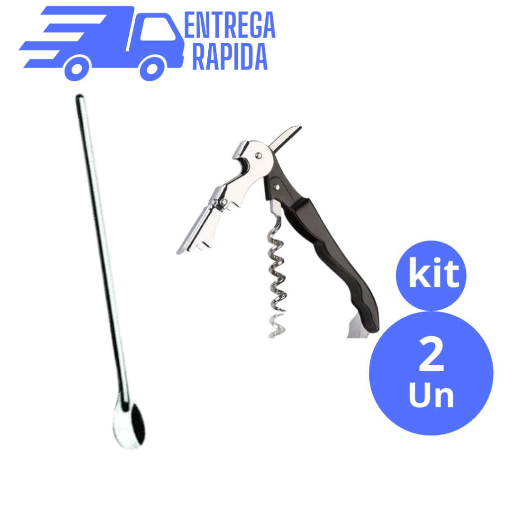 COLHER BAILARINA E SACA ROLHA KIT 2 PEÇAS