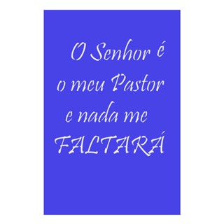 Stencil Frase religiosa O Senhor é o meu Pastor- Um molde vazado A4 em Oferta na Shopee
