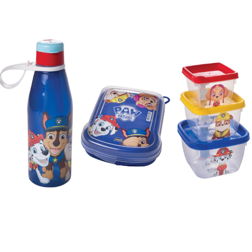 Kit lancheira infantil PATRULHA CANINA pote para lanche garrafa sanduicheira escolar