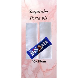 20 unidades saquinho porta Bis para Sublimação 100% Poliéster-Branco em Oferta na Shopee