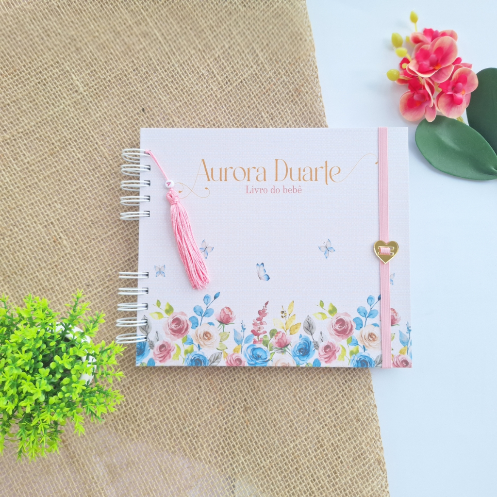 Livro do bebe - Floral menina