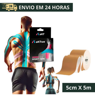 Bandagem Elástica 5cm X 5m - Fita Kinesio Tape Fisioterapia em Oferta na Shopee