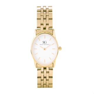 Relógio Feminino Dourado Saint Germain Oval Gold - Fundo Branco em Oferta na Shopee