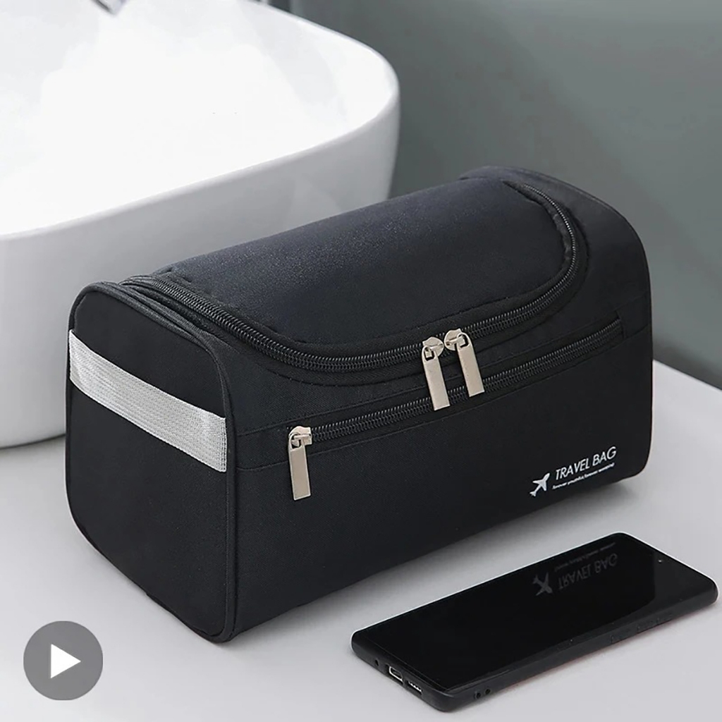 Necessaire Bolsa De Viagem Compacta Resistente Organizador P/ Cosméticos Barbeador Masculina em Oferta na Shopee