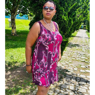 Vestido Regata, Vestido para Senhoras, Vestido Estampado, Vestido Malha Liaganete, Vestido Malha Fresca Elegante