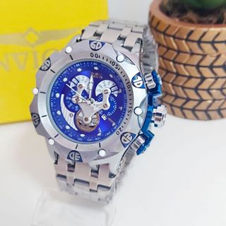 Relógio Invicta Masculino Hybrid Iron Man Luxo Prata e Azul Resistente a água Com Caixa Pesado em Oferta na Shopee