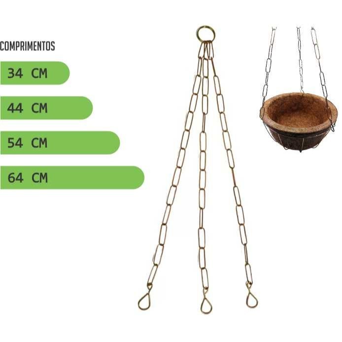 Corrente de aço de metal para pendurar vasos com plantas para embelezar sua CASA e seu Jardim em Oferta na Shopee