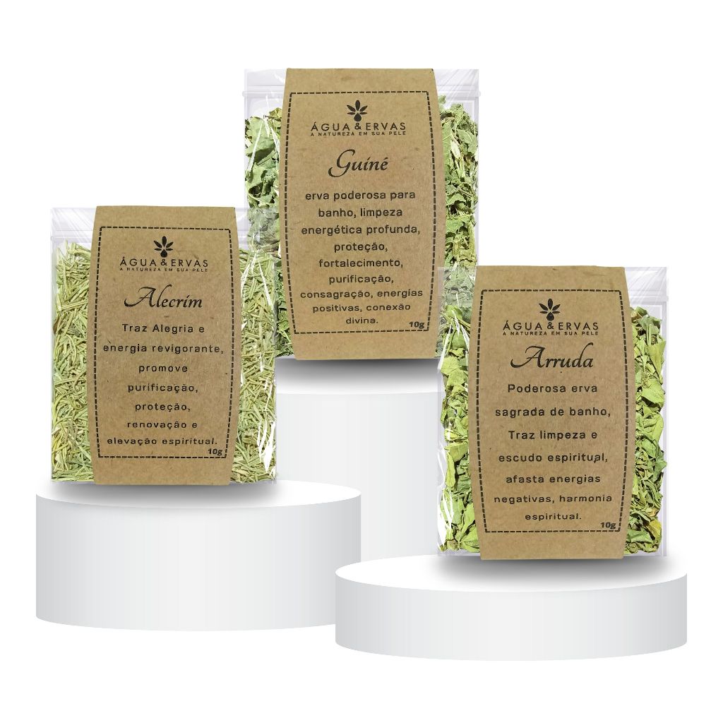 Kit com 15 pacotes p Ervas de Banho - Banho de Ano Novo - Alecrim-Arruda-Guiné - Defumação Limpeza Proteção Renovação em Oferta na Shopee