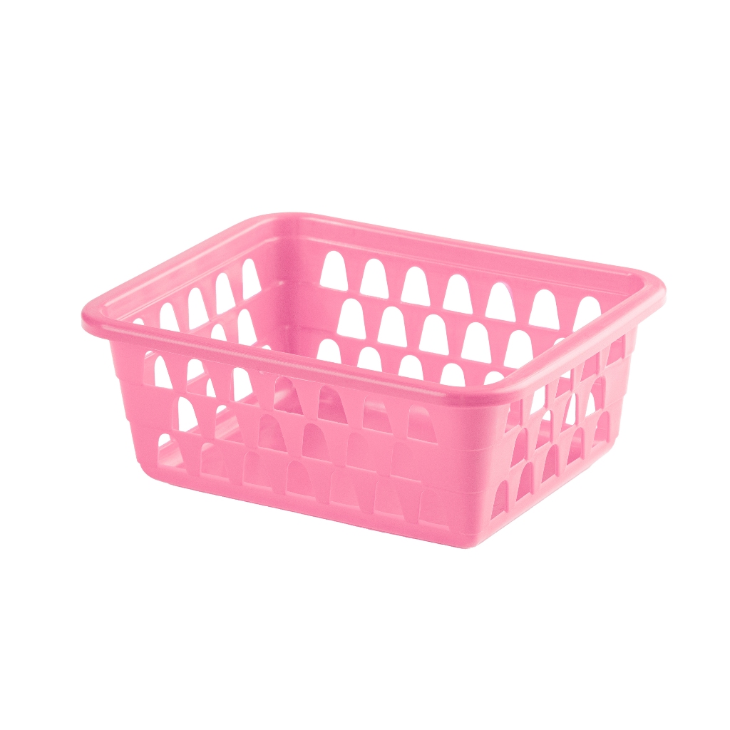 Kit 6 12 24 Cestos Rosa Organizador Gaveta Cozinha Escritório Armário Lavanderia P (12x16) em Oferta na Shopee