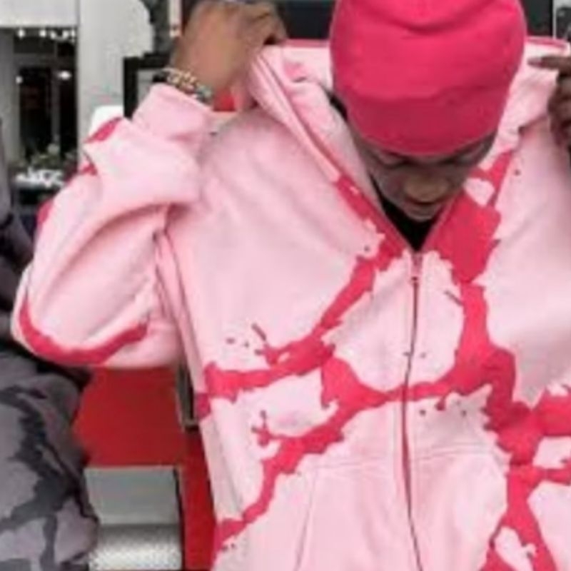 Casaco Moletom Rosa Y2K Hip Hop Capuz Hoodie Oversized Pink Streetstyle Streetwear GG Boyfriend Inverno Outuno Blogueira