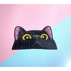 Patch Bordado Termocolante Gato
