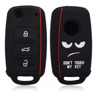 Capa Protetora Silicone Carro Chave Canivete Volkswagen Gol Fox SpaceFox Voyage Up Polo Golf Jetta Dont Touch My KEY em Oferta na Shopee