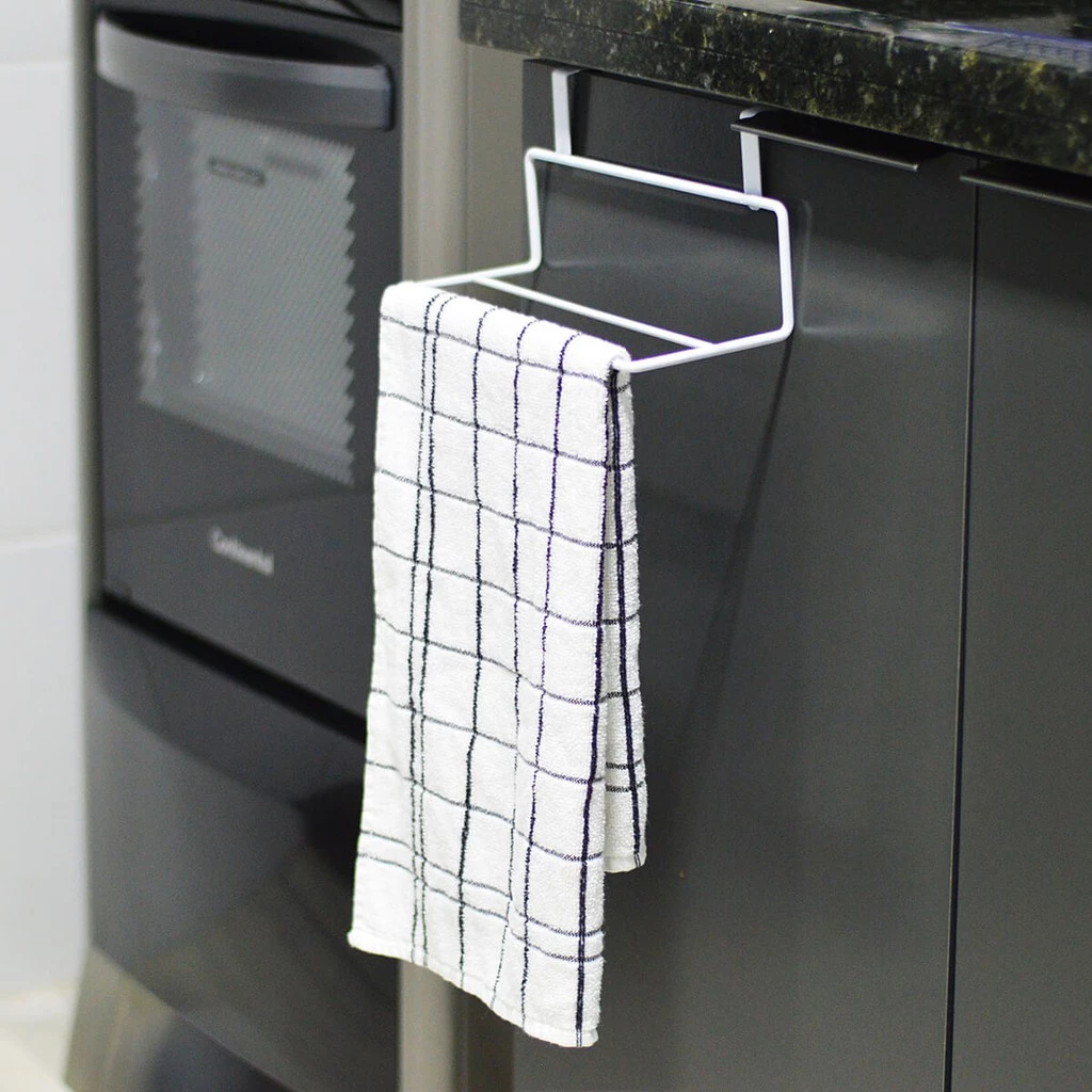 Suporte De Pano De Prato E Toalha Para Gaveta E Porta Duplo Banheiro Cozinha