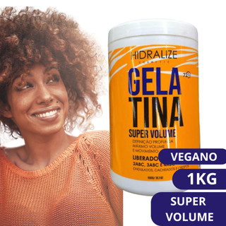 Gelatina para cabelo Ondulado e Crespo Hidralize 1kg Super Volume Capilar - Envio Imediato