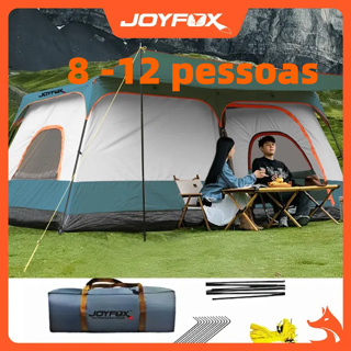 JOYFOX 8-12 Pessoas Barraca Camping Acampamento 380*260*195cm Impermeavel 2000mm em Oferta na Shopee