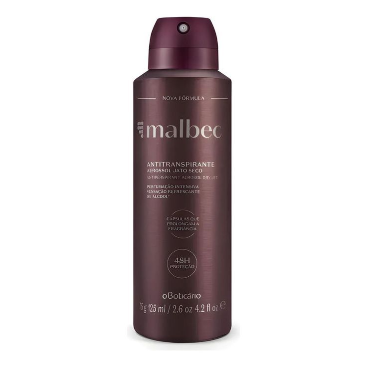 Boticário Desodorante Antitranspirante Aerossol Malbec 75g 125ml
