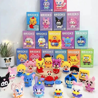 brinquedos de blocos Stitch blocos de montar bob esponja Mini bricks toys Montáveis e Colecionáveis em Oferta na Shopee