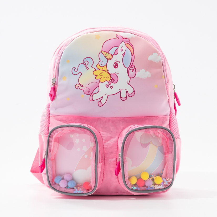 【💖OFERTA ESPECIAL】Mochila Escolar Unicórnio Infantil Menina Com Fecho de Peito Bolsa Resistente MA5812-PONEI