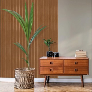 Kit 10 Módulos Placa Ripado Mdf Adesiva Revestimento De Parede 50x11cm em Oferta na Shopee