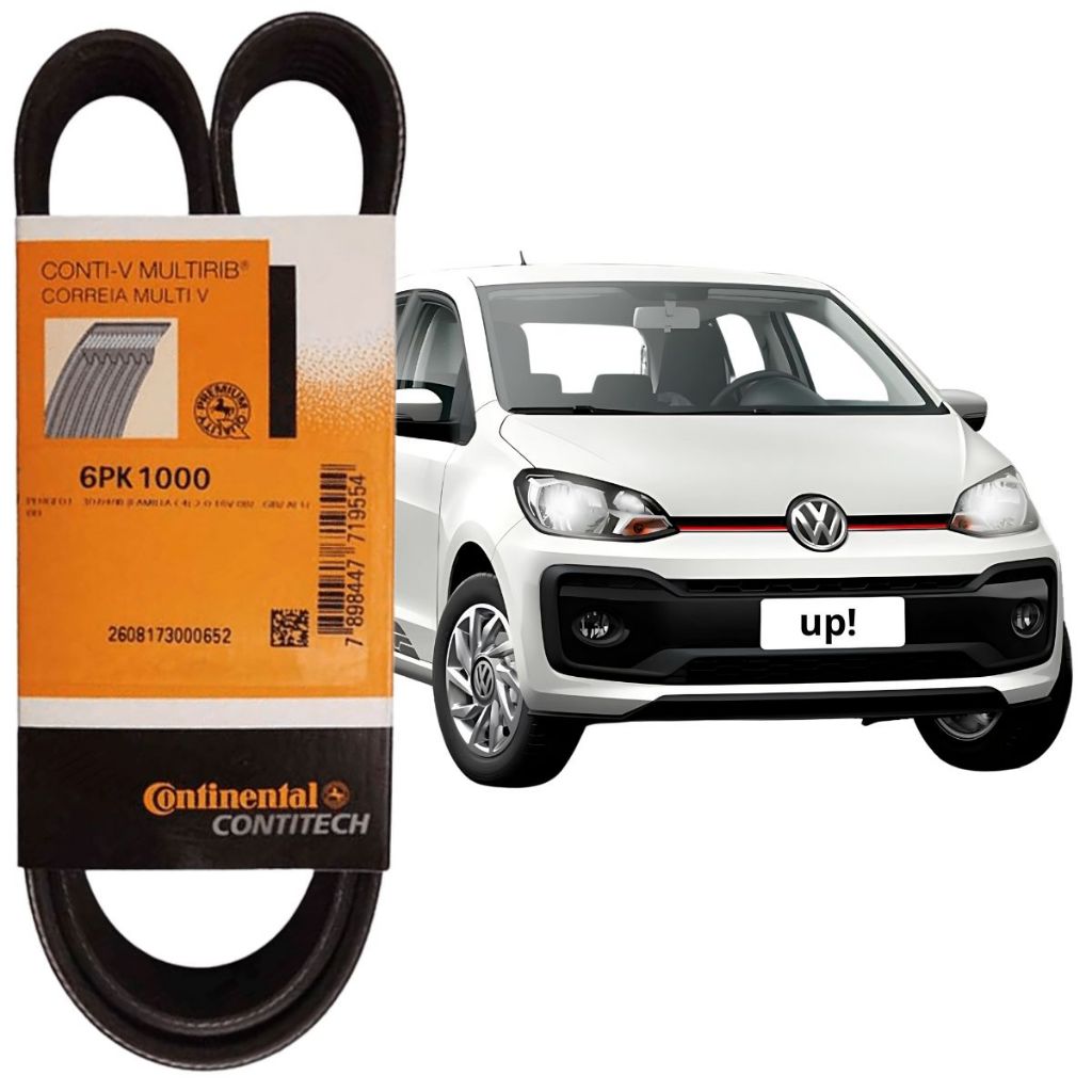 Correia do Alternador - VW Up 1.0 12V 2015 2016 2017 2018 2019 2020 2021 - Continental 6PK1000 em Oferta na Shopee