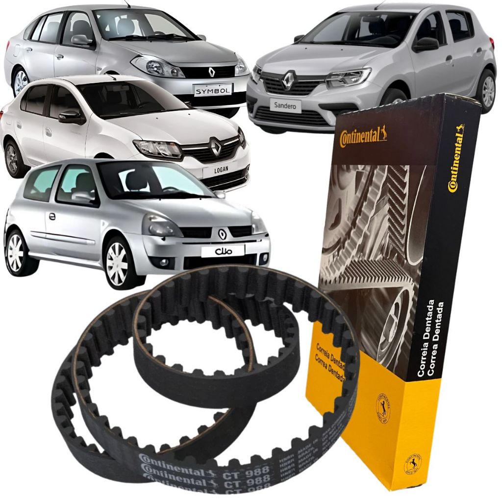 Correia Dentada Sandero Clio Megane Logan Symbol Continental Ct988 em Oferta na Shopee