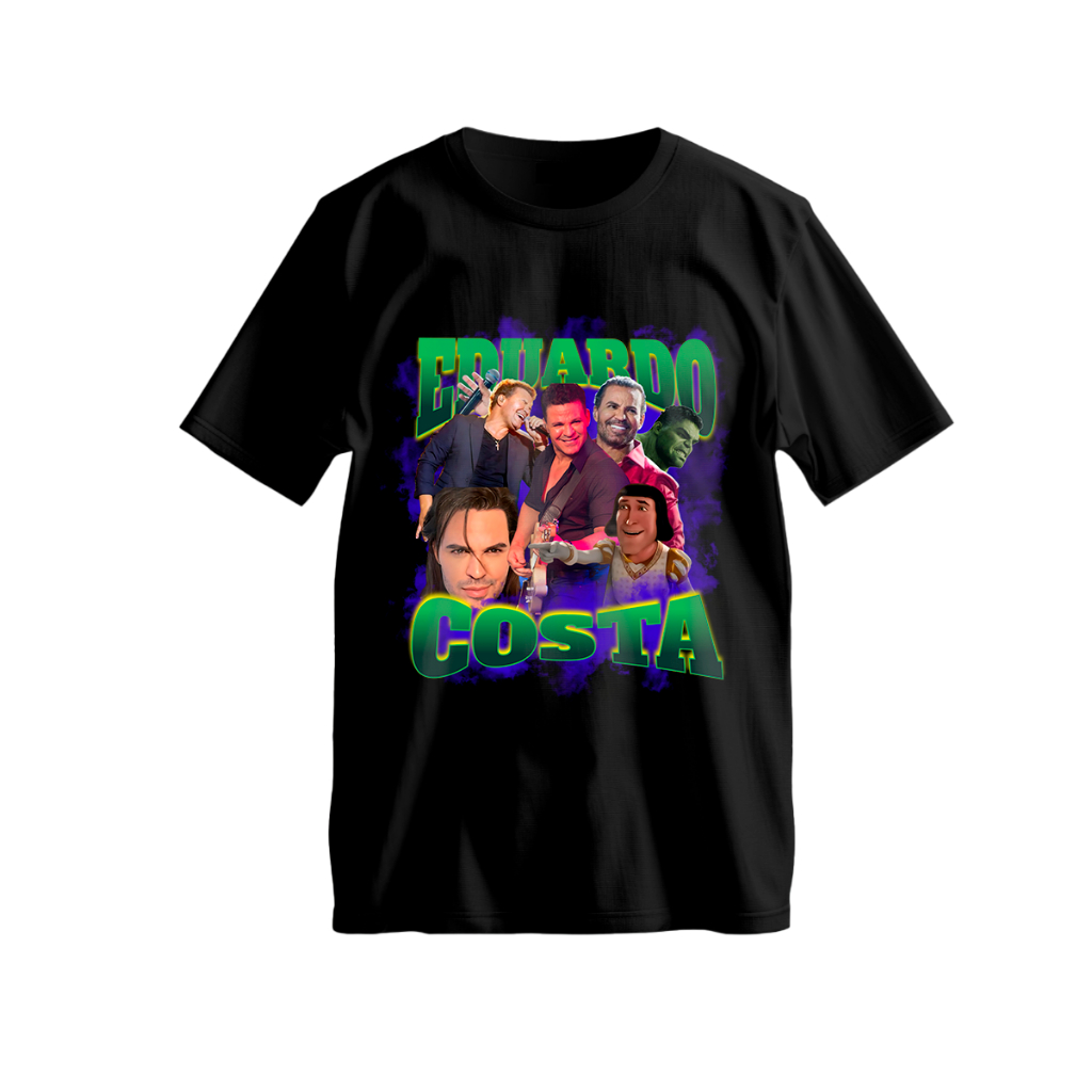 Camiseta Cantor Eduardo Costa Cabaré Personagens Filmes Estampa Engraçada Bootleg Algodão Premium