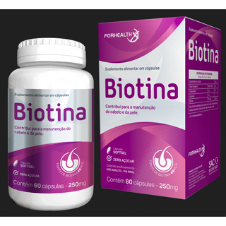 BIOTINA FORHEALTH 60 CÁPSULAS SOFTGEL em Oferta na Shopee
