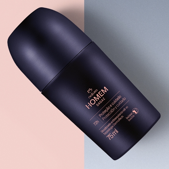 Desodorante Antitranspirante Roll-On Natura Homem Sagaz- 75 ml- marca Natura
