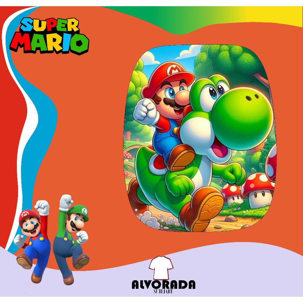 Mousepad Super Mario Ergonomico Personalizado Retangular Desenho Trabalho Escritório Gamer Jogo