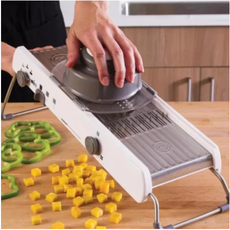 Fatiador Mandoline Cortador Profissional Legumes Salada Resistente 18 Tipos de Corte Aço Inox QCQ-01