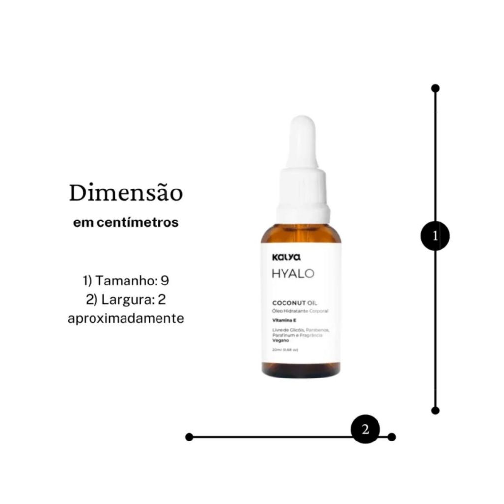 Óleo Coconut Puro para Hidratação Íntima Hyalo Natural com Vitamina E