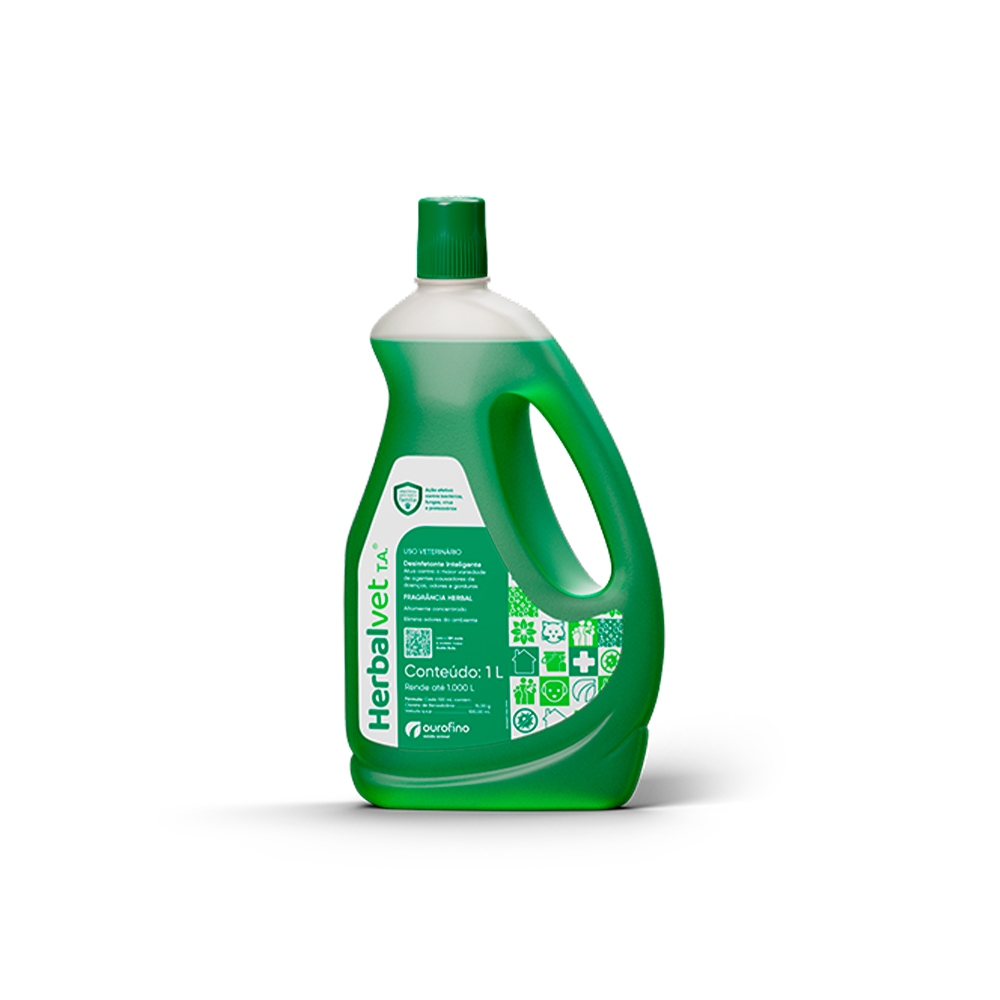 HERBAL VET T.A 1 LITRO DESINFETANTE ELIMINADOR DE ODORES PARA AMBIENTES BACTERICIDA E FUNGICIDA