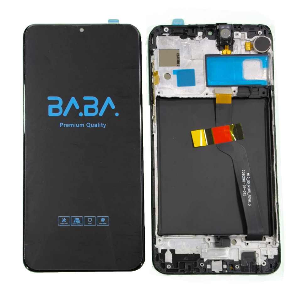 Frontal Tela Display Touch  Galaxy A10 A105 PREMIUM Vivid Color C/ Aro, Flex Volume, Home e Motor VibraCall Envio Já