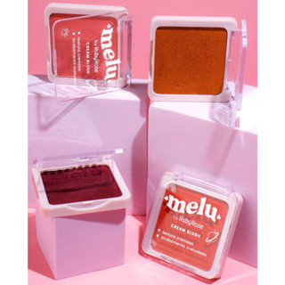 Ruby rose  melu cream blush textura cremosa aspecto corado acabamento aveludado alta pigme...