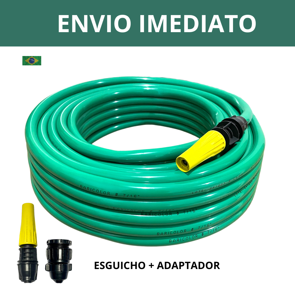 Mangueira Jardim Reforçada Jatobraz Lisa Flexível Borracha agua