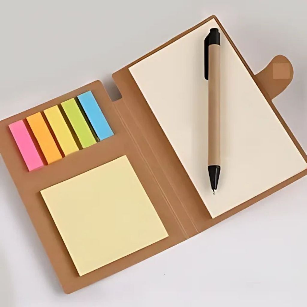 Caderneta de Anotações Bloco Folhas Pautada Post It Recadinho Régua Porta Caneta 70fls Agenda em Oferta na Shopee