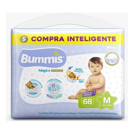 Fraldas Infantil Capricho Bummis Pacotão M, G, XG, XXG