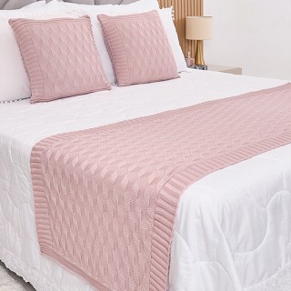 Peseira Manta Tricot Cama Casal Queen King Efeito 3D - SOMENTE A PESEIRA