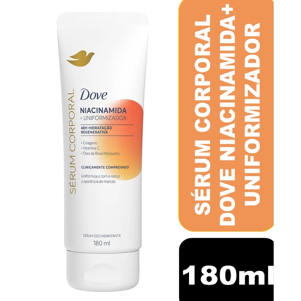 Sérum Hidratante Corporal Dove Niacinamida + Uniformizador 180ml em Oferta na Shopee