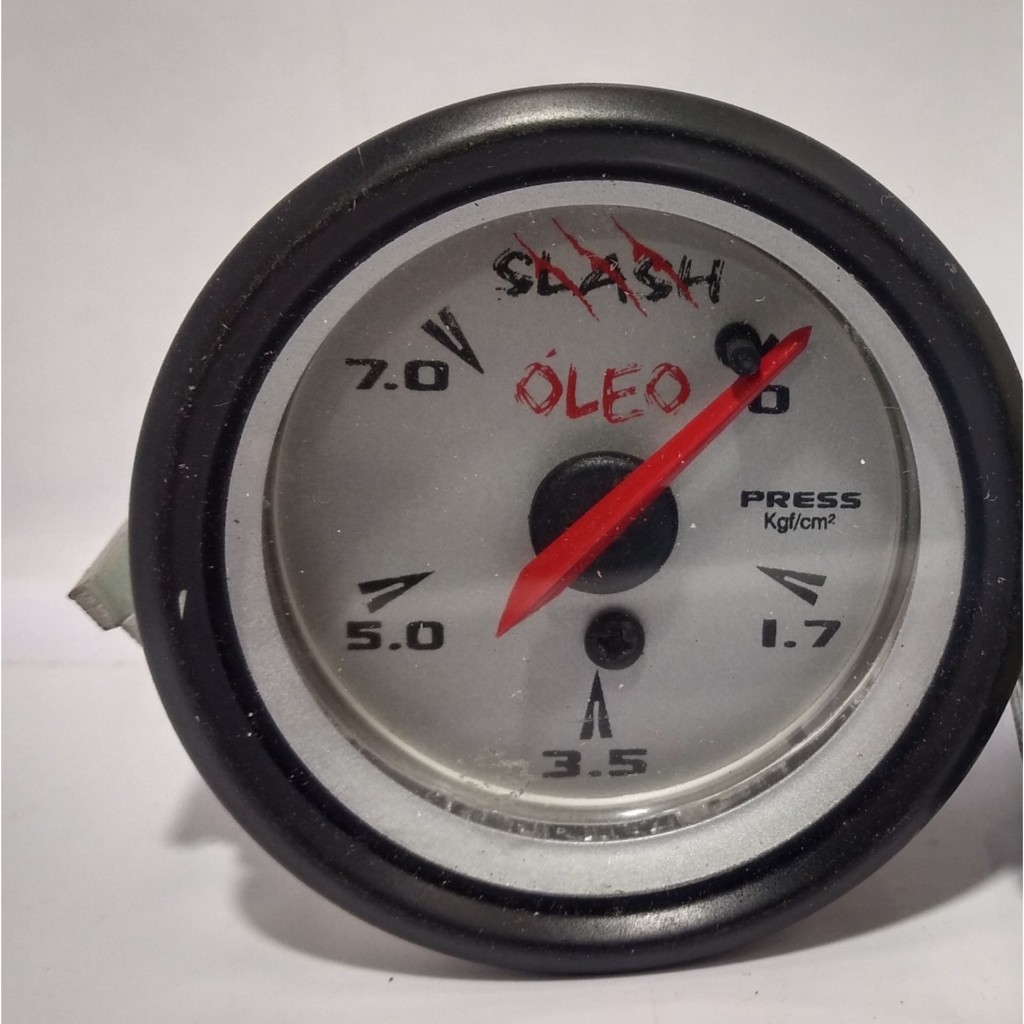 Relógio  instrumento de painel Óleo Willtec branco slash