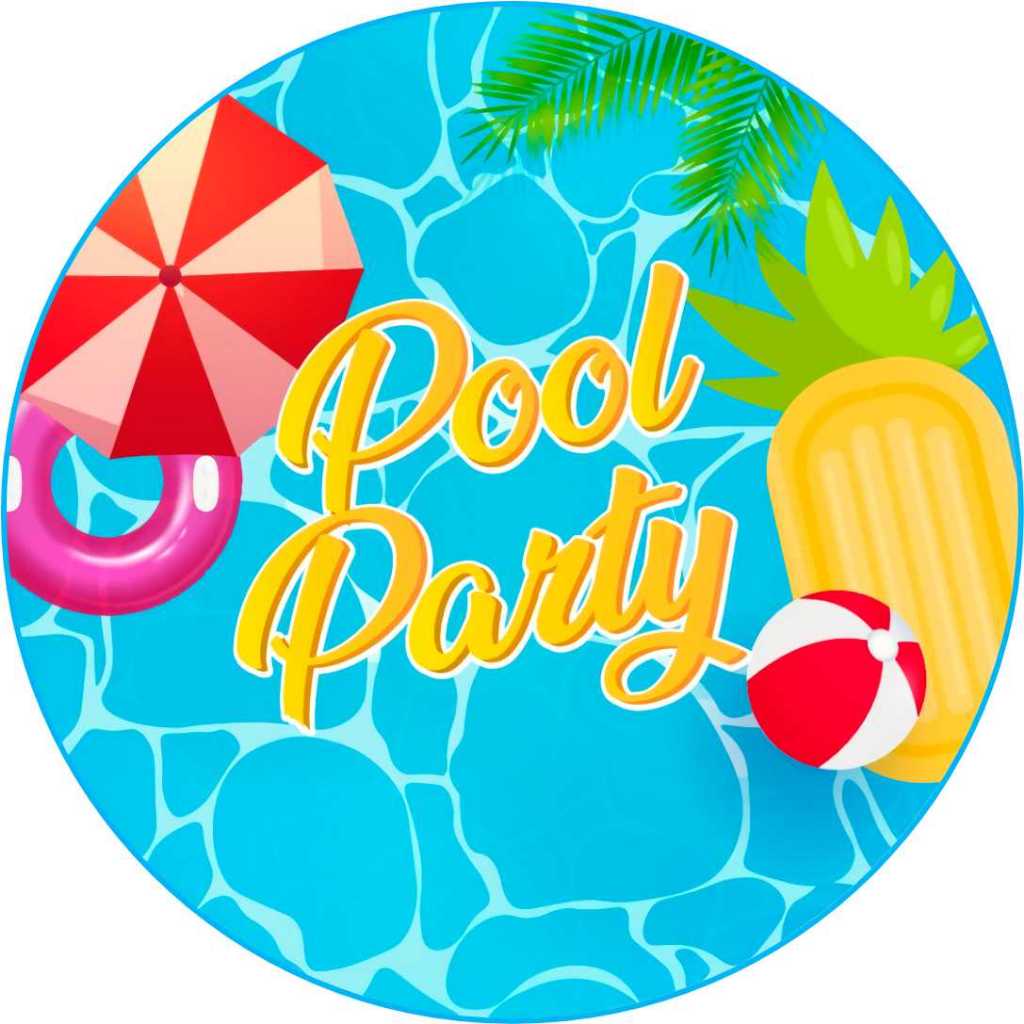 PAINEL DECORATIVO : POOL PARTY/FESTA NA PISCINA