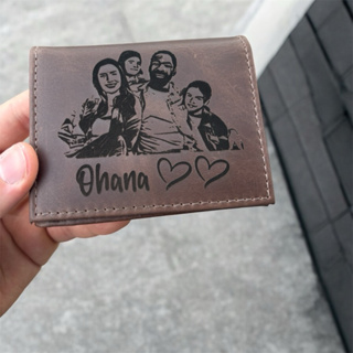 Carteira Personalizada em Couro Legítimo com Foto, Logo, nome ou Frase + Caixa MDF Personalizada em Oferta na Shopee