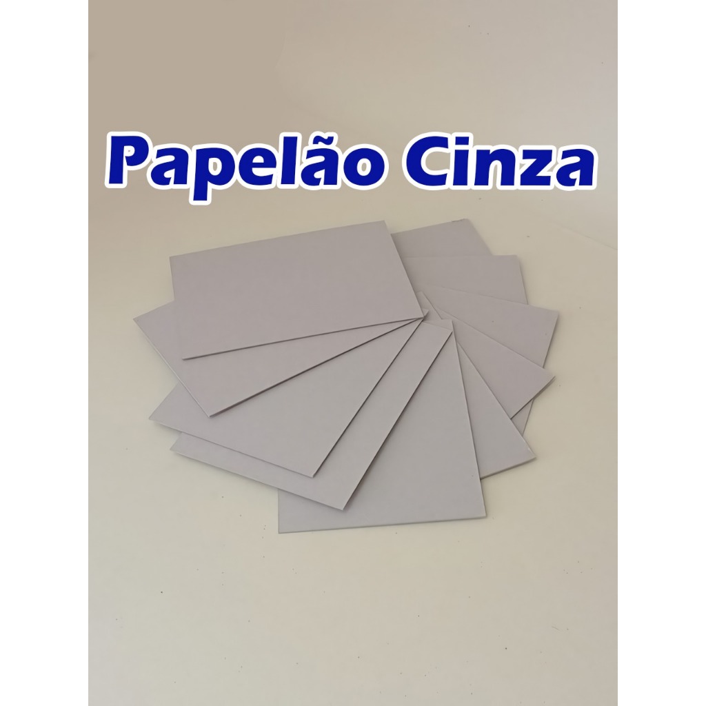 Papelão cinza ou Parana 1.7 com 100 pçs no formato 11 x 15,5