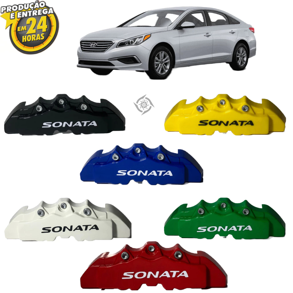 Capa Pinça De Freio Sonata 4 Peças + Cola Siliconada Envio HJ