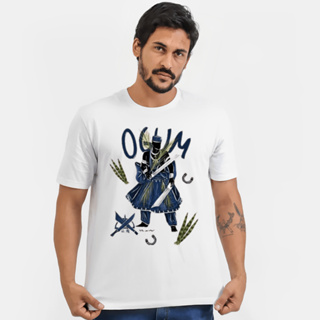 Camiseta Unissex Branca Básica Umbanda Orixá Ogum Candomblé em Oferta na Shopee